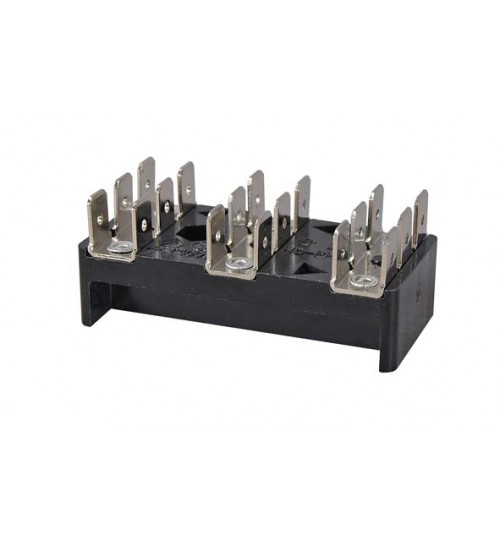 Power Distribution,Terminal Block, 3 x 6 Way 000553